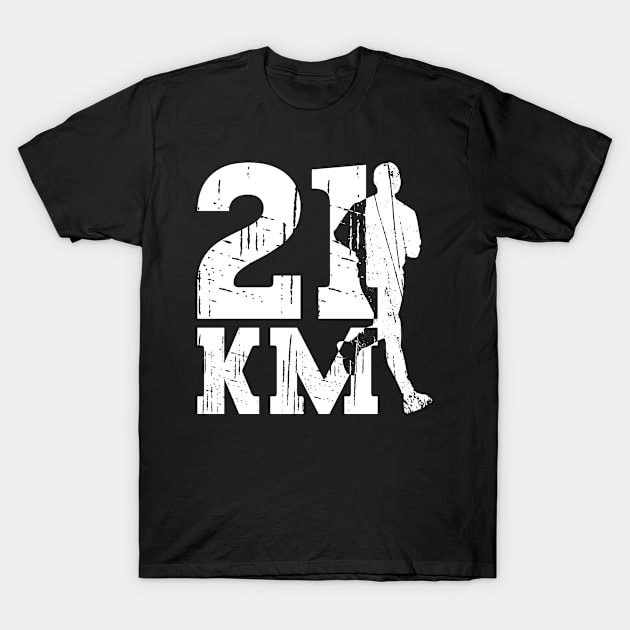 21 km - Half Marathon Runner Marathoner T-Shirt by Anassein.os